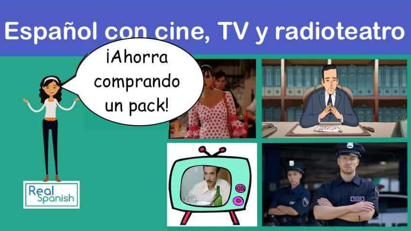 Real Spanish Course Pack 1: Español con cine,  TV y radioteatro