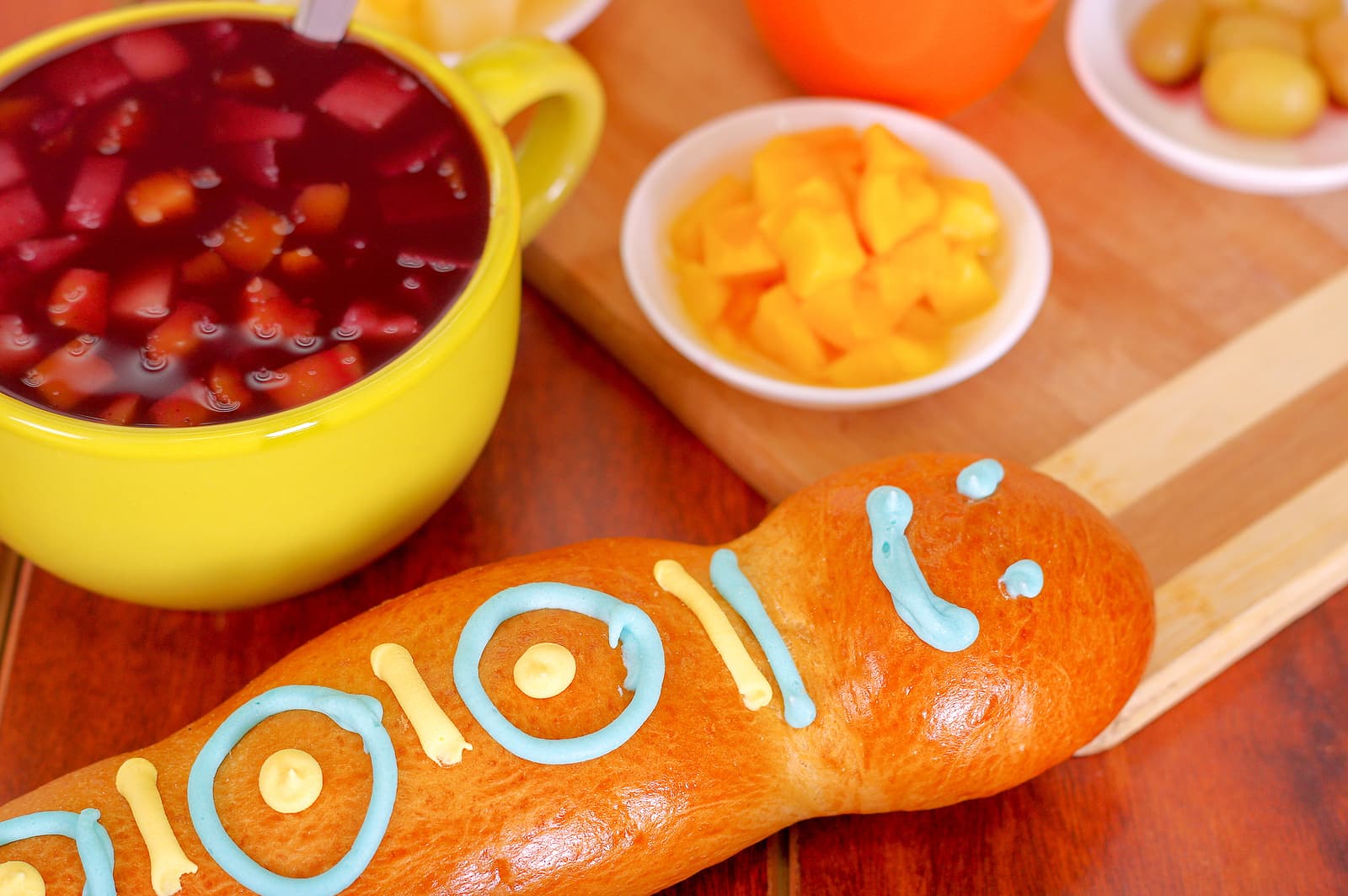 Colada morada and guaguas de pan, in Ecuador